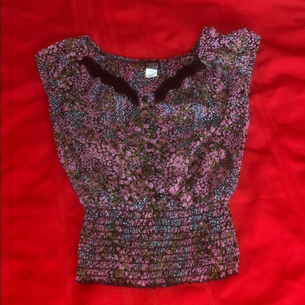 Med Floral Blouse